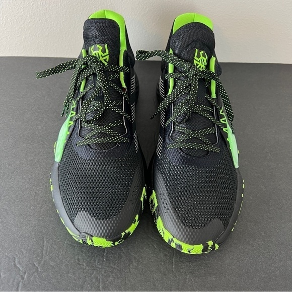 Adidas D.O.N. Issue 1 Marvel Stealth Spider-Man Black Green Basketball Shoes - Picture 4 of 8